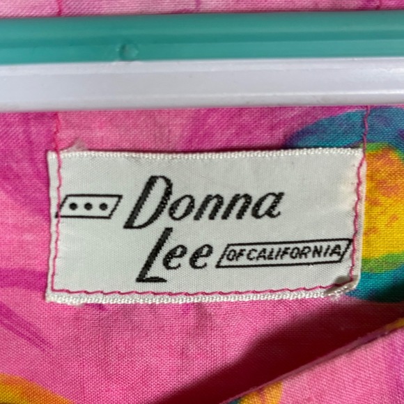 Sun Dress Vintage 16 Pink Floral 1960s-1970s Donna Lee of California Coastal‎ - Picture 4 of 9